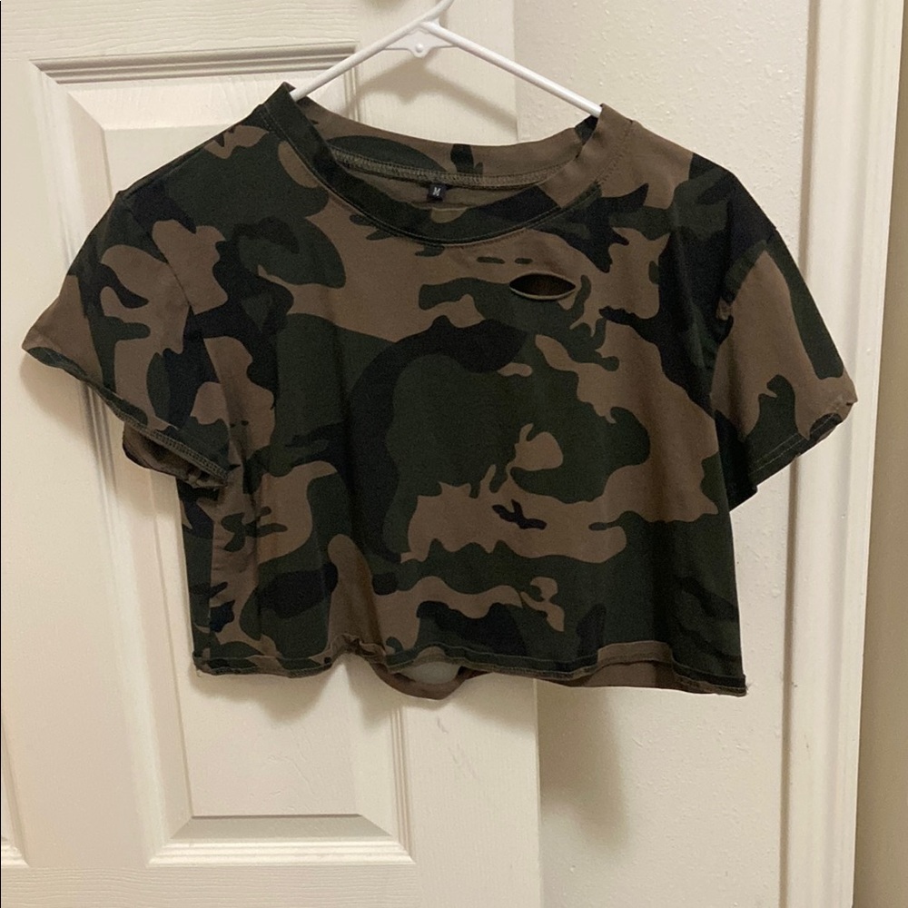 Camo Crop Top